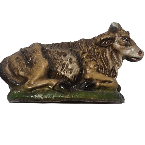 Vintage Ox Cow Figurine Made In Italy Nativity Scene Decoration Christmas - Picture 15 of 16